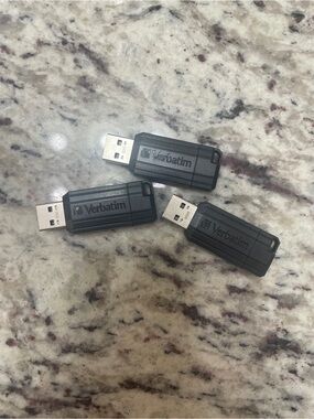 ⚡️ Verbatim 64GB Slider USB Flash Drive USB 2.0 Thumb Drive – Black (3 Pack) ⚡️
